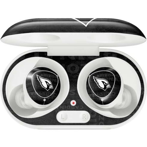 NFL Arizona Cardinals Black & White Galaxy Buds Plus Skin
